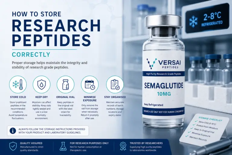 How to Store Research Peptides Correctly: A Complete Guide for Laboratory Researchers (2026)